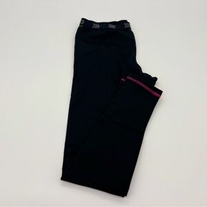 All In Motion Youth Large 10/12 Black Thermal Pants w/ Pink Stitching
